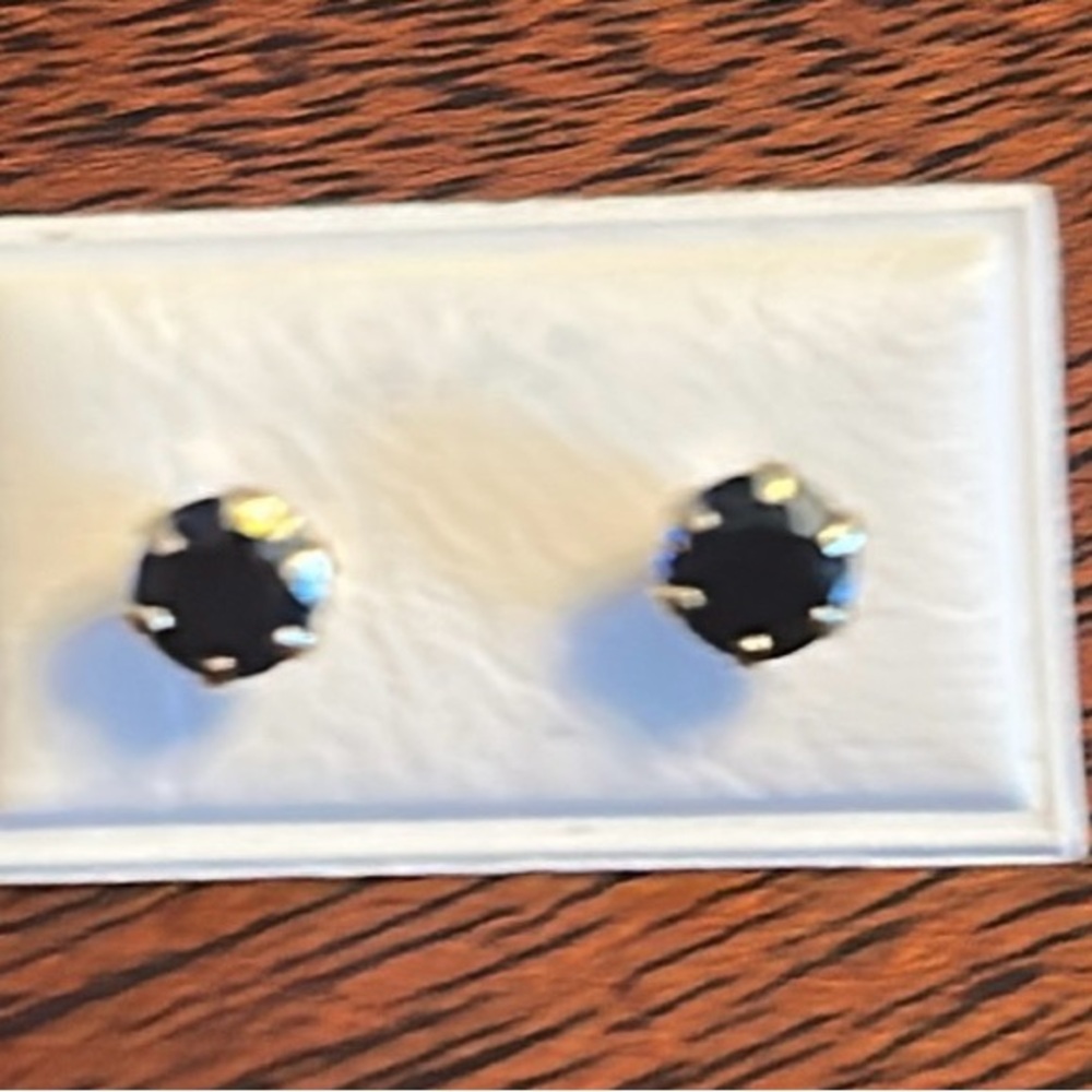 14k gold screw bag, new sapphire stud